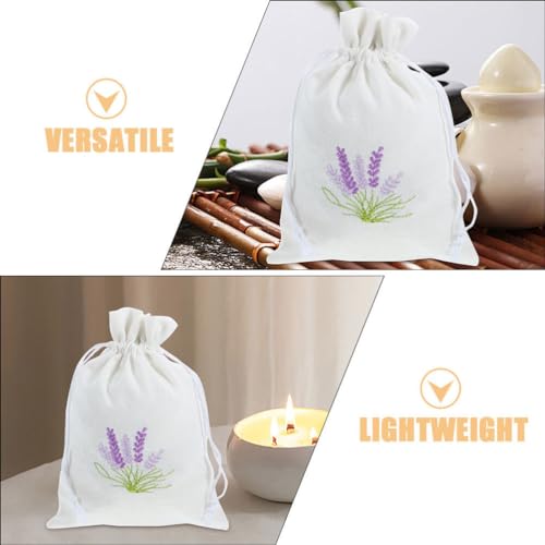 Bolsas de saco con diseño de lavanda 5 piezas reutilizables miniatura 5