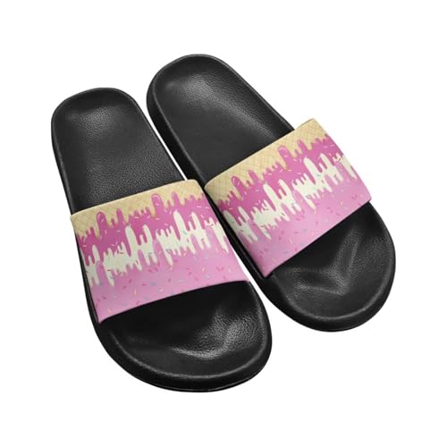 Hawaii Style Sandals for Women Beach Shower Slide Slippers Indoor & Outdoor Sandals with Arch Support
