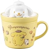 サンアート サンリオ (SANRIO) ポムポムプリン マグカップ 保温 蓋つき 約12×13cm 230mL ラテアートマグ グッズ 雑貨 誕生日プレゼント イエロー SAN4551-5