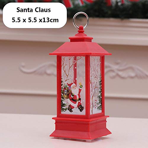NOBRAND LED Christmas Candle, LED Tea light Candles Cages with Holder Elk Santa Claus Printing Candlestick for Christmas Decoration (Color : White Christmas Elk)