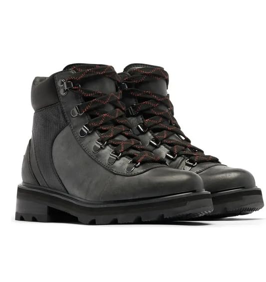 Sorel Women's Lennox Waterproof Hiking Boot, (Black/Warp Red) Size 11