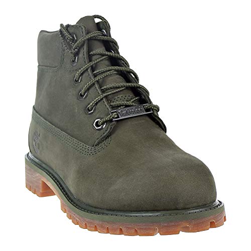 Timberland Premium 6 Inch Watherproof Boot Little Kids' Shoes Dark Green tb0a1vjr (1.5 M US)2