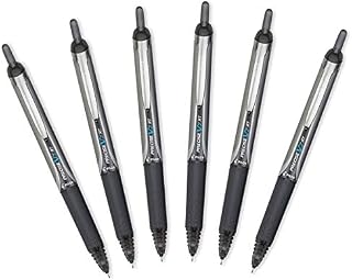 Pilot Precise V7 RT Retractable Rolling Ball Pens, Fine Point, Black Ink, 6 Pack