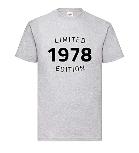 T-shirt 1978 Limited Edition homme gris XXXL : t-shirt vintage coton grande taille