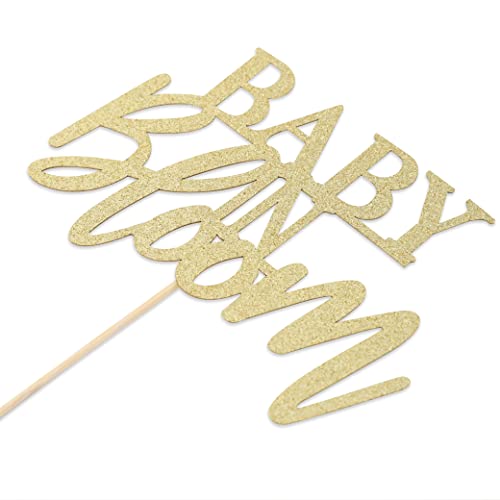 Baby In Bloom Cake Topper - Baby Shower Cake Topper , Gold Glitter Cake Topper , Gender Reveal Decorations , Baby Shower Cake Decoration , Baby Shower Party Supplies #TOP5