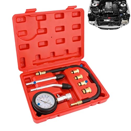 Jauge de compression | Mètre Précis Portable - Kit de testeur de compression pour motocyclette | Pour voiture, véhicule, berline, pickup, moto, automobile, atelier domestique