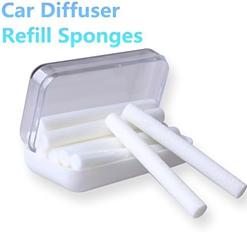 Car Humidifier Filter, Car Aromatherapy Essential Oil Diffuser Replacement Sticks, COSCOD Car Air Diffuser Sponges, 12 Pack Nanum Car Diffuser Filter