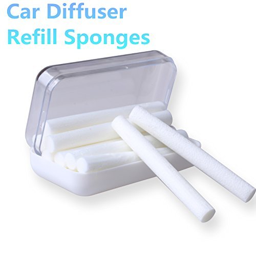 Car Humidifier Filter, Car Aromatherapy Essential Oil Diffuser Replacement Sticks, COSCOD Car Air Diffuser Sponges, 12 Pack Nanum Car Diffuser Filter
