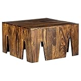 MULTIFUNKTIONALE VERWENDUNG - Das schlichte Design Set des Tisches kommt nicht nur vielen Einrichtungsstilen entgegen, es ist auch keiner Mode unterworfen. Mit diesem Produkt liegen Sie immer im Trend! In gefällig quadratischer Form, hält der Wohnzimmertisch Ablagefläche für Dekorationen, Fernbedienungen usw. bereit.