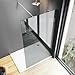 Telescopic Frameless Shower Door - 28'' to 48'' Glass Support Arm, Fits 5/16'' to 3/8'' Thick Shower Glass