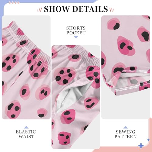 Boys' Pants Cartoon Leopard Cheetah Spots Pink Long Bottoms Jogger Pants Elastic Waist Trousers with Pockets S-XL4