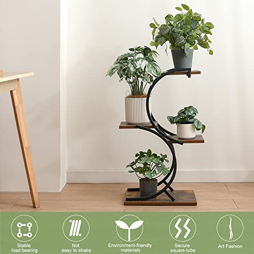 Chphi Plant Stands Plant Stand Indoor 4-Tier Wrought Iron Plant Stand Green Indoor Plant Stand Use Office Home Decor By Plant Stand Indoor Wood(S Style) #TOP6