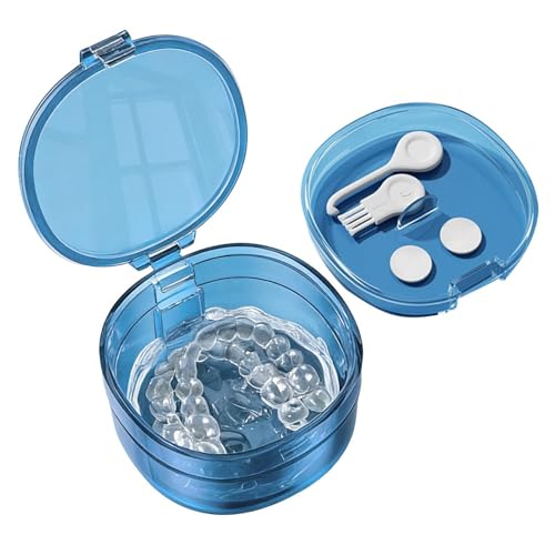 Retainer Container - Travel Friendly Slim Profile, 102g Lightweight Storages Tank, Anti Microbial Polymers Hardware, Rinsing Fil
