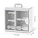 Glosen Medicine Cabinet Locking Medicine Cabinet Wall Mounted【 Silver 13.6 x 13.4 x 6.5 Inch 】 Portable Storage Container Big Capacity