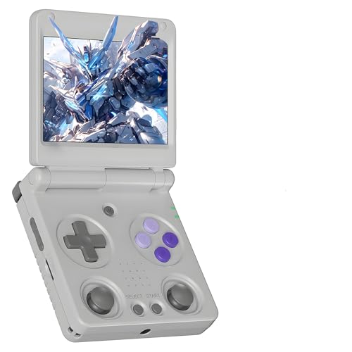 RG34XXSP Retro Portable Video Game Console Dual Card Slot 64+128G with Built-in 8422+ Retro Games, Handheld Gaming Console Linux System, 3.4? IPS Screen, 720*480, 3D Dual Joysticks (Black)