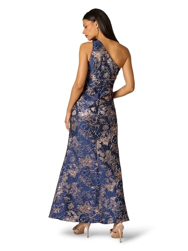 Image of Adrianna Papell One Shoulder Jacquard Gown