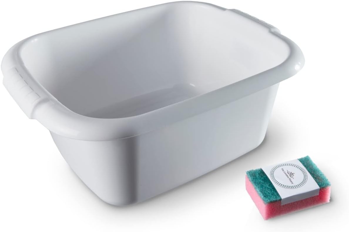 Sterilite Durable Reinforced Plastic 12 Quart Kitchen Dishpan, White (16 Pack - View #12