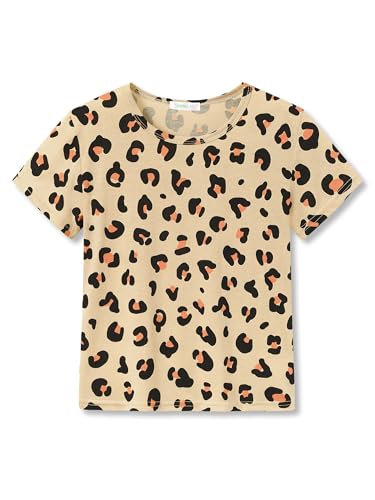 Girls’ Graphic Tees - Gymnastics Theme, Roller Skating & Butterfly Shirts Smiling Face Print Casual Top Size 6-18 - Main Image