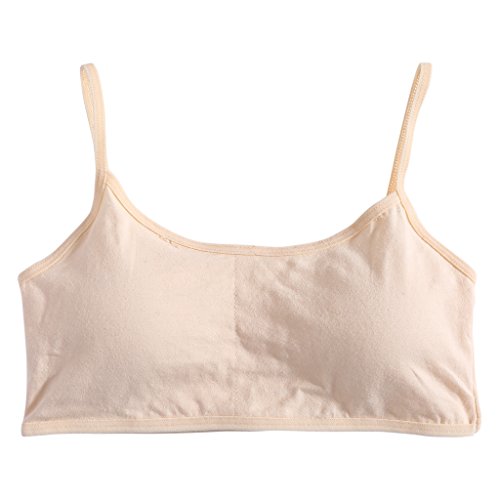 Mentin Soutien-Gorge sans Armatures Coton Confortable - Brassieres Fille 8-14 Ans (Couleur Chair) Cover