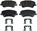 Wagner ThermoQuiet QC1595 Ceramic Disc Pad Set With Installation Hardware, Front
