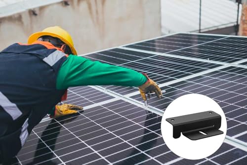 8 schwarze Solarpanel-Z-Halterungen, Solarpanel-Montagehalterungen mit Muttern und Schrauben, Z-Halterungen für Solarpanels zur Boot und Dachmontage