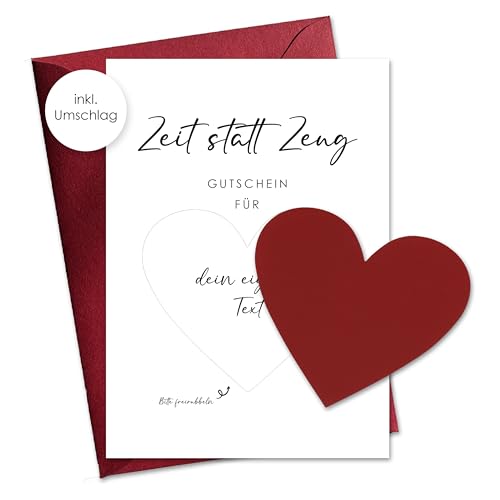 Rubbelkarte zum selber ausfüllen - \"Zeit statt Zeug\" als Gutschein oder Geschenk - Rubbellos - Wellness - Geburtstag - Gutscheinkarte - Postkarte