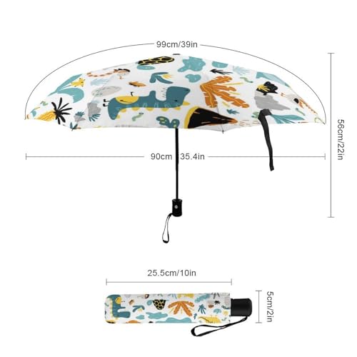 Parapluie pliant pingouins mignons, la solution contre la pluie - 2