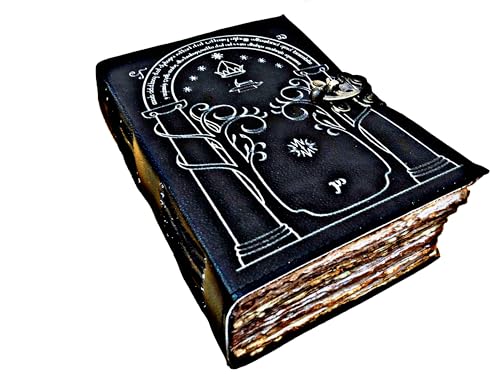 Carnet Tolkien Hobbit en cuir fait main, Book of Shadows et livre décor LOTR 400 pages