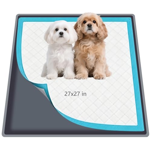 ondware Silicone Dog Pee Pad Holder for Standard 27x27 in Pads Non-Slip Leak-Proof Puppy Pad Tray Portable Puppy Training Mat with Raised Edges for Floor Protection Easy to Clean