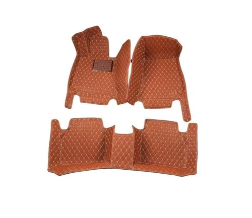 Image of 7D Premium Leatherette Car Foot Mat for Mini Cooper 2 Door | Luxurious & Elegant Look | 100% Waterproof and Dust Proof | Custom Fitted 7D Car Floor Tray Mat - Tan