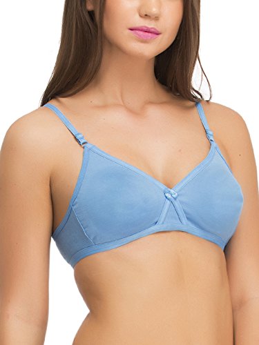 Image of Clovia Women's Cotton Full Cup Full-Coverage Bra (Br0242P03-34C Blue 34 C)