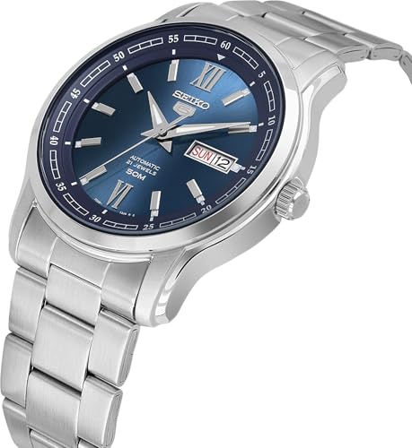 Seiko 5 Automatic Blue Dial Stainless Steel Watch for Men - Image 6