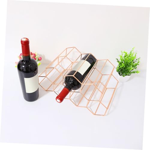 Soporte para botellas de vino metálico doble capa miniatura 3