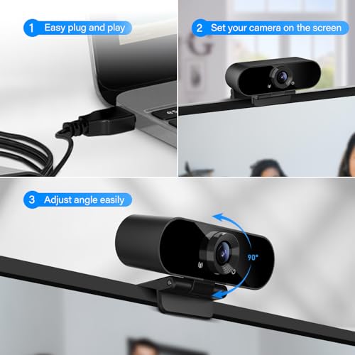 Webcam 1080P Smilodon autofocus et microphone réduction de bruit - 5
