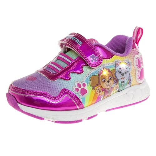 Josmo Paw Patrol Girl Lighted Sneakers (Toddler/Little Kid), Fuchsia, 8