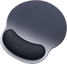 Yavoluy Mouse Pad Wrist Rest Integrated Mouse Pad Wrist Support Lightweight Ergonomic Design Hand Rest Memory Foam Anti-Fatigue Armrest Anti-Slip Water Wash (Black)