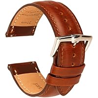 B&E Correa de Reloj de Cuero de Liberación Rápida - Correas de Estilo Elegante para Hombres y Mujeres para Relojes Tradicionales e Inteligentes - 18 mm 20 mm 22 mm de Ancho Disponible-BN22