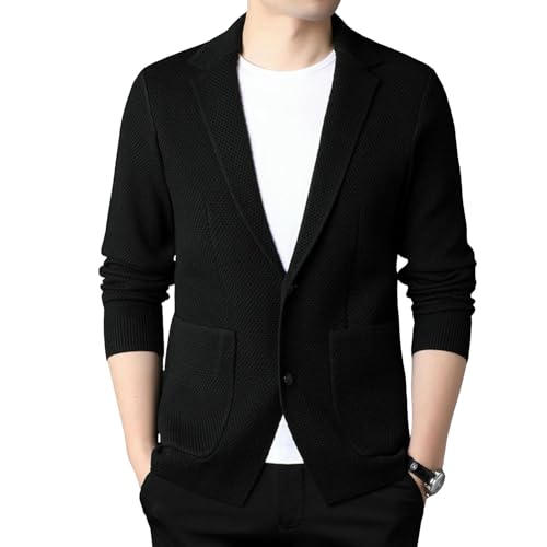 Men's Spring Wool Casual Suit Collar Cardigan