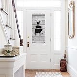 Door Curtains Panels Farm Animals Rooster Pig Cow French Door Window Drapes, Rod Pocket Curtains for