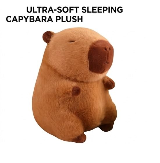 Image of Liquortees Capybara Soft Toy Plush Stuffed Animal - 25 cm Cute Huggable & Cuddly Capybara Teddy Bear, for Kids & Girls