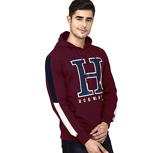 Image of Free Authority Harry Potter Printed Regular Fit Maroon Cotton Men's Sweatshirt