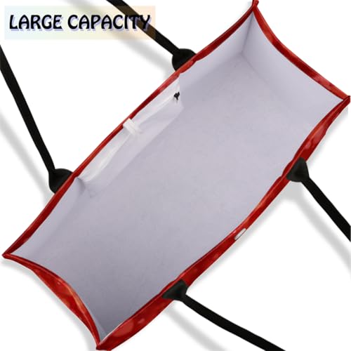 Red Love Balloons Tote Bag for Women Large Beach Bag Reusable Tote Bags for Work Travel Beach Shopping 7