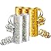 Produktbild Silvester Deko 2026 Luftschlangen Metallic Gold & Silber  5 Rollen mit 18 Glitzernden Luftschlangen für Neujahr und Geburtstag 5STK