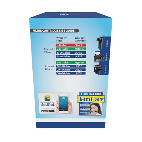 Image of Tetra Whisper Bio-Bag Large Filter Cartridges for Aquariums, 8 Count, Unassembled, Fits Tetra Whisper Fish Tank Filters 10-30 Gal, 20-40 Gal, PF-20, 30, 40, 60, IQ 20, 30, 45, 60