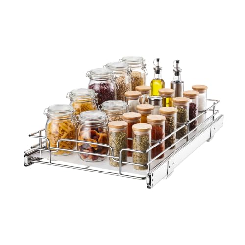 Image of VEVOR Pull Out Cabinet Organizer 12.2 inch W x 20.98 inch D Steel Slide Out Drawers