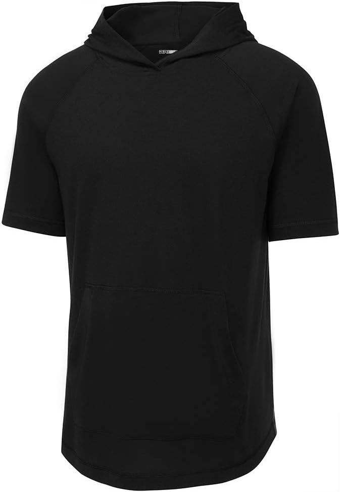 DRIEQUIP Men's Tri-Blend Wicking Short Sleeve Hoodie Sizes XS-4XL