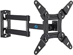 Pipishell Support mural TV à mouvement complet pour téléviseurs et moniteurs LED LCD plats incurvés de 13 à 43 pouces, VESA max 200x200mm jusqu'à 44lbs, support mural TV pivotant avec rotation et inclinaison, PISF1