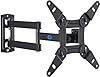 Pipishell Full Motion TV Wall Mount for Echo Show 21/15 and 13-43 Inch Flat Curved Screen TVs & Monitors, Max VESA 200x200mm up to 44lbs, TV Mount Wall Bracket with Rotation Swivel Tilt Extension