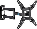 Pipishell Full Motion TV Wall Mount for 13-43 Inch LED LCD Flat Curved Screen TVs & Monitors, Max VESA 200x200mm up to 44lbs, Swivel TV Mount Wall Bracket with Rotation Swivel Tilt Extension, PISF1