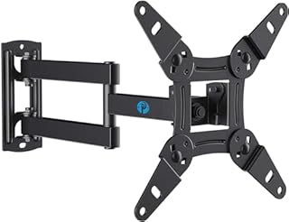 Pipishell Full Motion TV Wall Mount for Echo Show 21/15 and 13-43 Inch Flat Curved Screen TVs & Monitors, Max VESA 200x200mm up to 44lbs, TV Mount Wall Bracket with Rotation Swivel Tilt Extension
